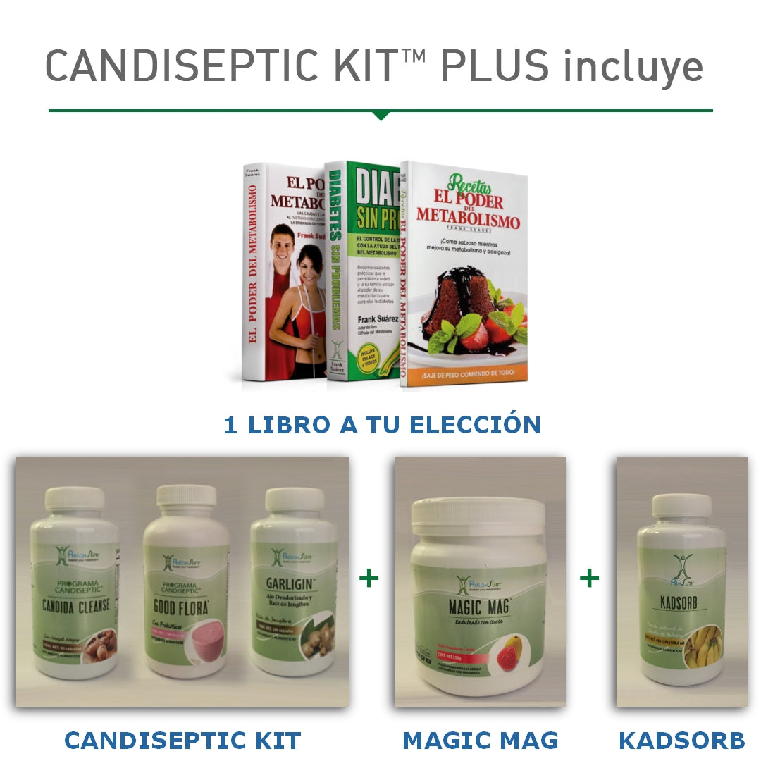 Candiseptic Kit Magicmag Y Kadsorb Limpieza De Hongo Candida Albican Natural Slim Panamá Inc 